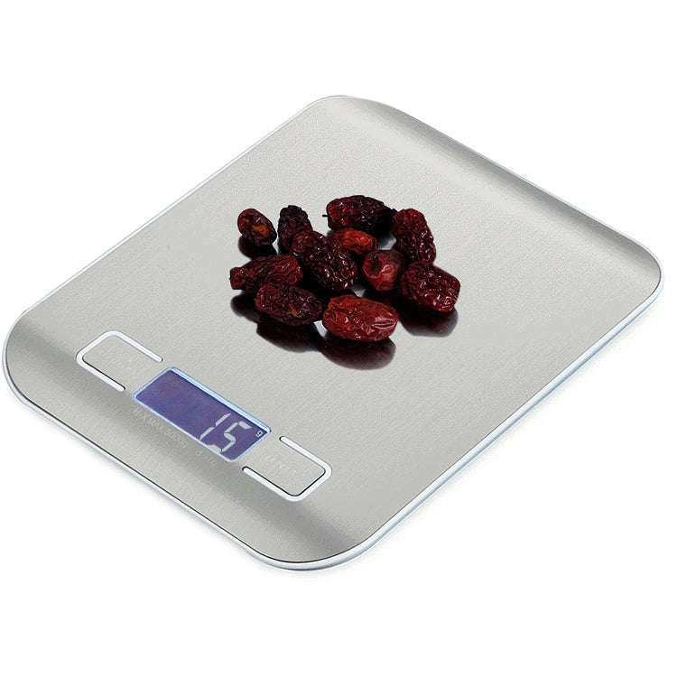 Digital Multi-function Stainless Steel Food Kitchen Scale with LCD Display, 5kg/1g, Rose Gold, 5k...