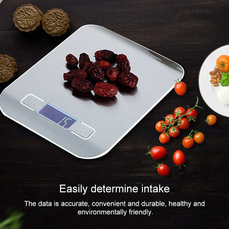Digital Multi-function Stainless Steel Food Kitchen Scale with LCD Display, 5kg/1g, Rose Gold, 5k...