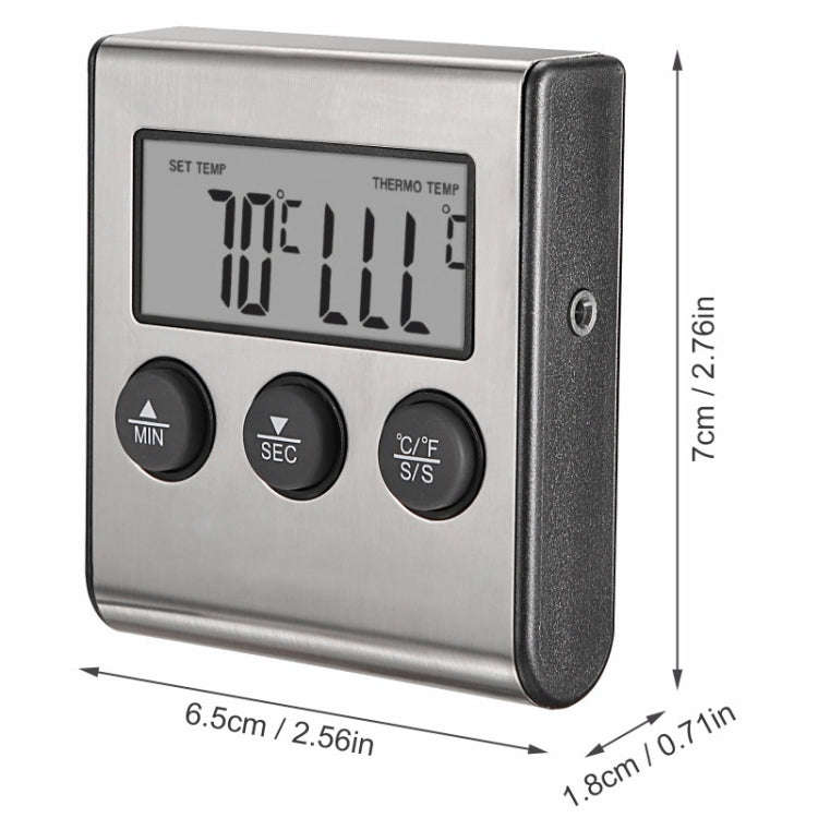 Digital Oven Thermometer Kitchen Food Cooking Meat BBQ Probe Thermometer Timer Water Milk Tempera...
