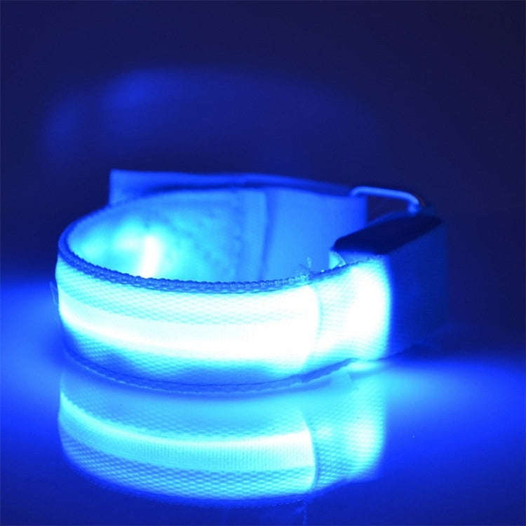 Nylon Night Sports LED Light Armband Light Bracelet, Battery Version Blue, USB Charging Version B...