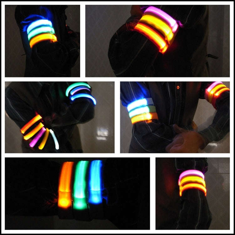 Nylon Night Sports LED Light Armband Light Bracelet, Battery Version Blue, USB Charging Version B...