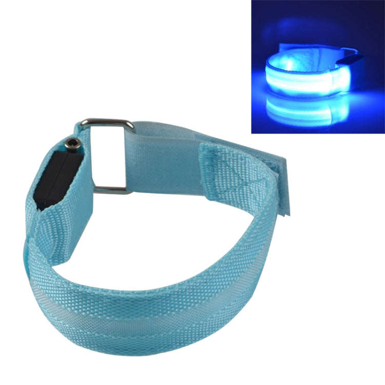 Nylon Night Sports LED Light Armband Light Bracelet, Battery Version Blue, USB Charging Version B...
