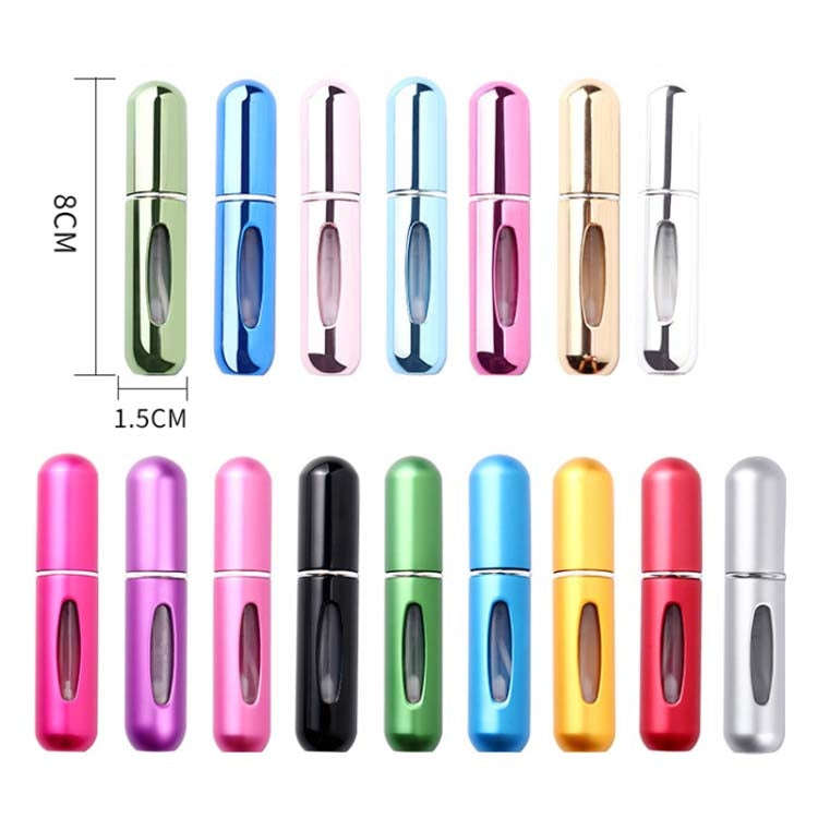 Portable Mini Aluminum Refillable Perfume Bottle Spray Empty Cosmetic Containers Atomizer, Capaci...