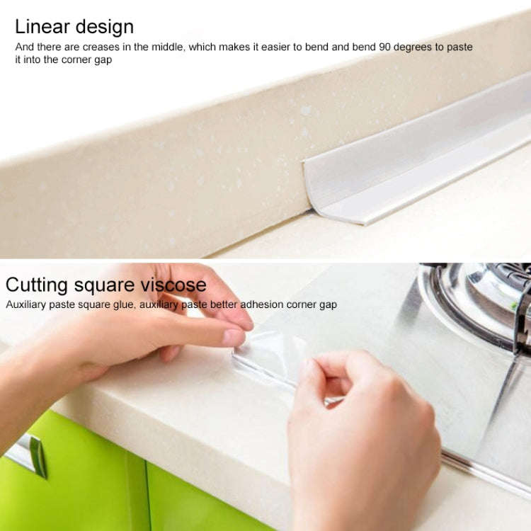 Durable PVC Material Waterproof Mold Proof Adhesive Tape  Kitchen Bathroom Wall Sealing Tape, 3.8...