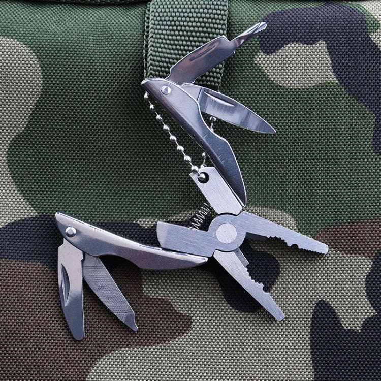 Portable Multifunction Folding Plier Stainless Steel Foldaway Knife Keychain Screwdriver, Knife K...