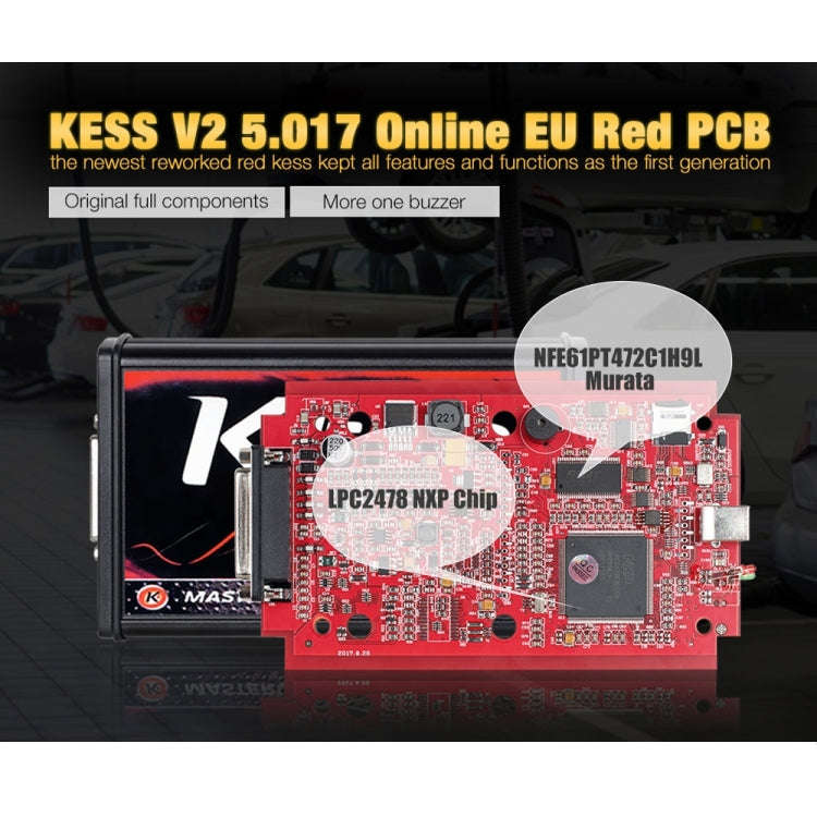 V2 V5.017 EU ECM Titanium Winols KTAG 4 LED Online Master Version ECU OBD car / truck Programmer ...