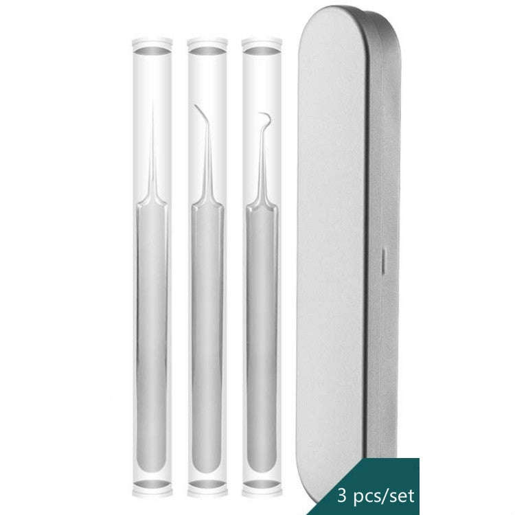 5pcs /Set Acne Needle Stainless Steel Acne Clamp Squeeze Acne Blackhead Tool, 5 in 1