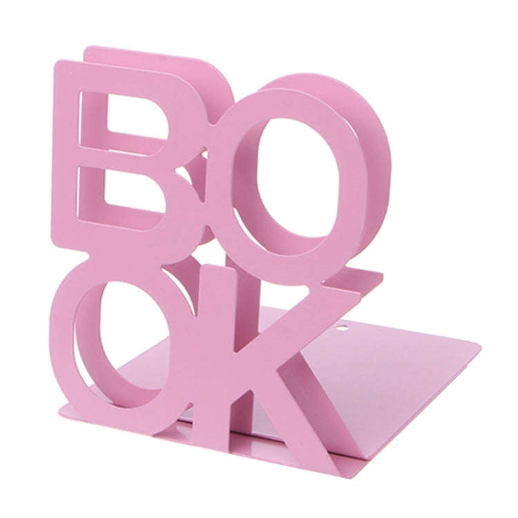 Alphabet Shaped Iron Metal Bookends Support Holder Desk Stands For Books