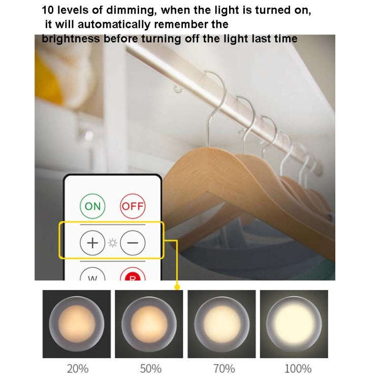 6 PCS / Set 16 Color RGB LED Night Light Strobe Atmosphere Pat Light Remote Control Cabinet Light...