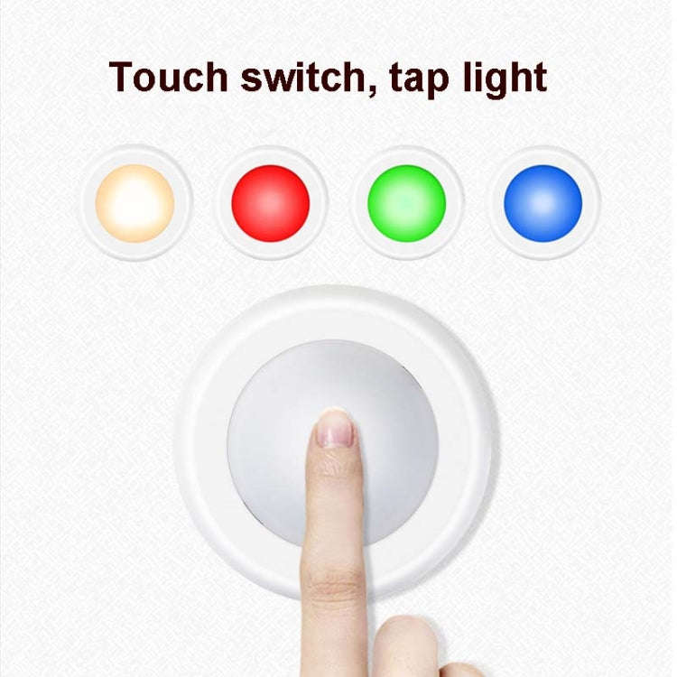 6 PCS / Set 16 Color RGB LED Night Light Strobe Atmosphere Pat Light Remote Control Cabinet Light...