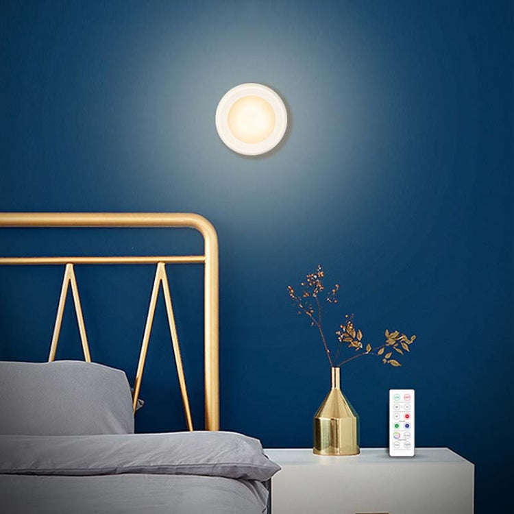 6 PCS / Set 16 Color RGB LED Night Light Strobe Atmosphere Pat Light Remote Control Cabinet Light...