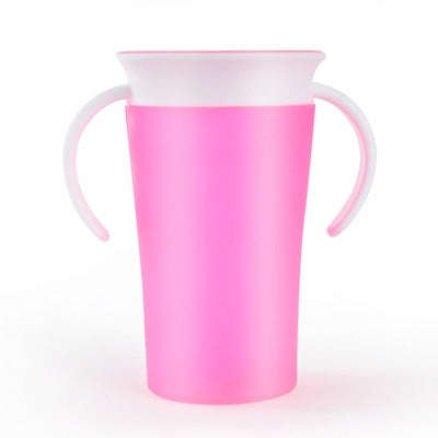 360 Degrees Rotated Baby Learning Drinking Cup With Double Handle Flip