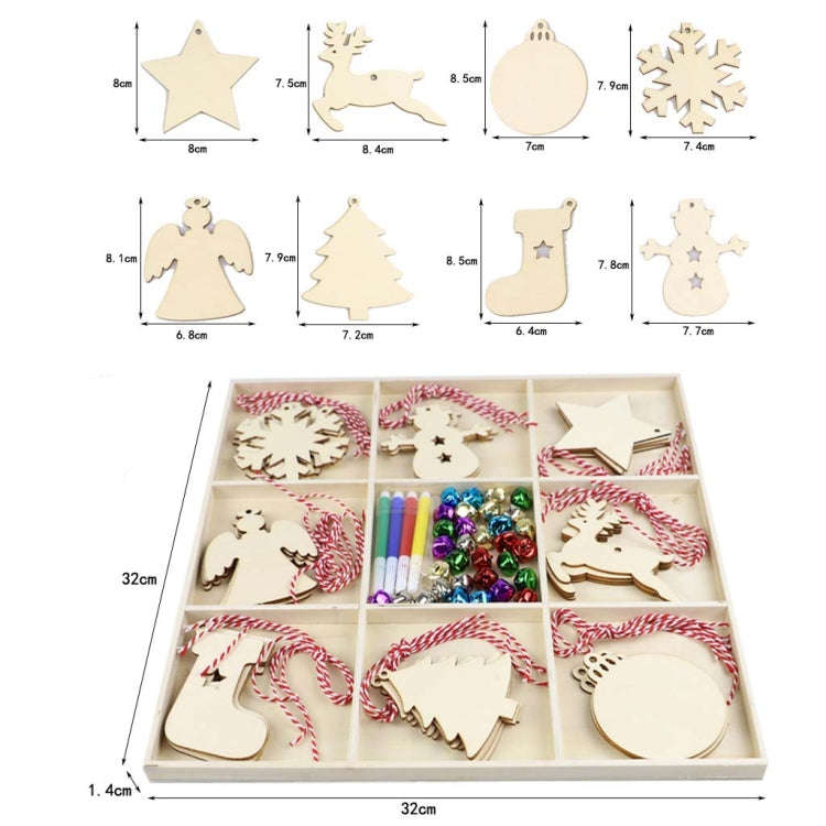 Christmas Creative DIY Decoration Gift Set  Handmade Wood Chip Pendant, JM02027, JM02028, JM02029...