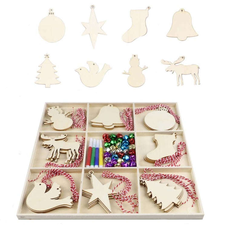 Christmas Creative DIY Decoration Gift Set  Handmade Wood Chip Pendant, JM02027, JM02028, JM02029...
