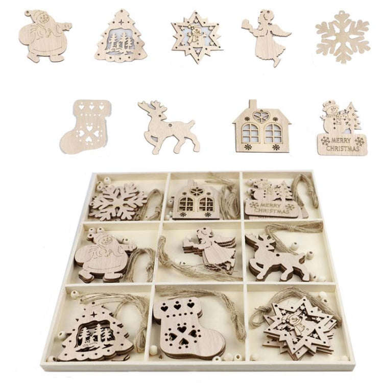 Christmas Creative DIY Decoration Gift Set  Handmade Wood Chip Pendant, JM02027, JM02028, JM02029...