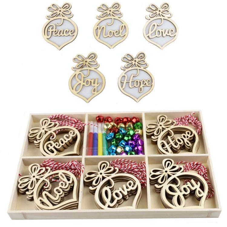 Christmas Creative DIY Decoration Gift Set  Handmade Wood Chip Pendant, JM02027, JM02028, JM02029...