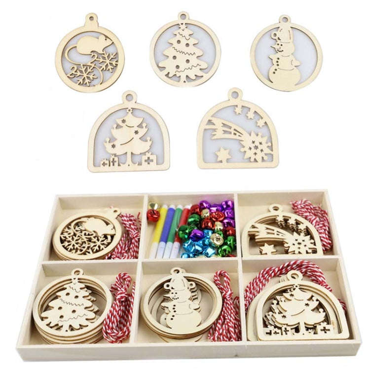 Christmas Creative DIY Decoration Gift Set  Handmade Wood Chip Pendant, JM02027, JM02028, JM02029...