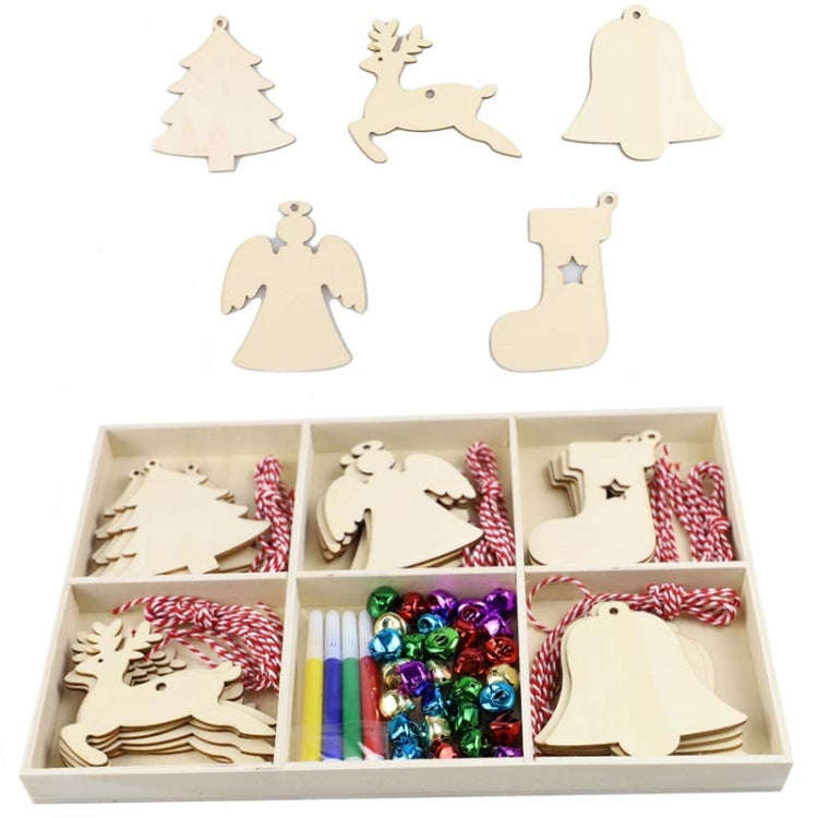 Christmas Creative DIY Decoration Gift Set  Handmade Wood Chip Pendant, JM02027, JM02028, JM02029...