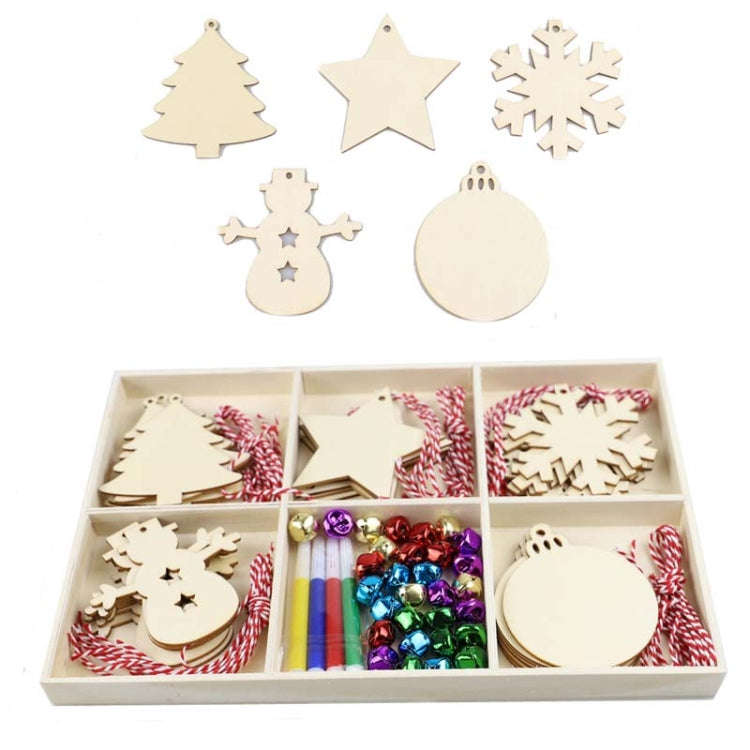 Christmas Creative DIY Decoration Gift Set  Handmade Wood Chip Pendant, JM02027, JM02028, JM02029...