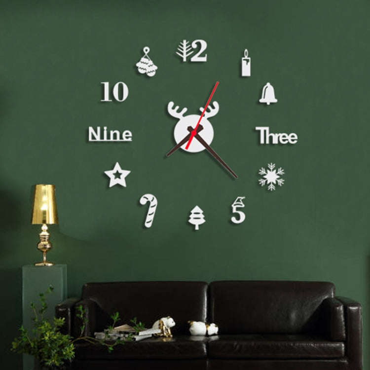 Acrylic 3D Wall Clock DIY Living Room Bedroom Wall Background Decoration