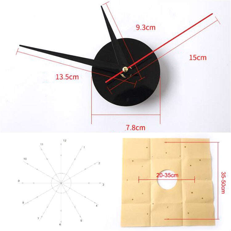 Acrylic 3D Wall Clock DIY Living Room Bedroom Wall Background Decoration