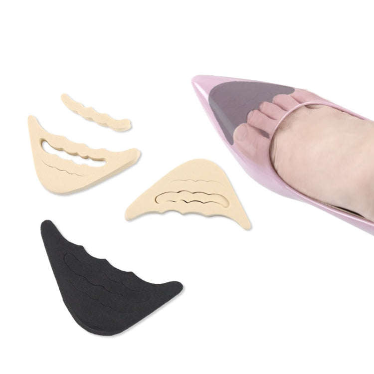1 Pair Thickened Reduced Size Detachable Corrugated Soft Summer Forefoot Pad Toe Plug, Random Col...