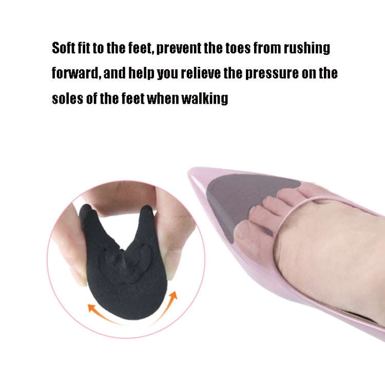 1 Pair Thickened Reduced Size Detachable Corrugated Soft Summer Forefoot Pad Toe Plug, Random Col...
