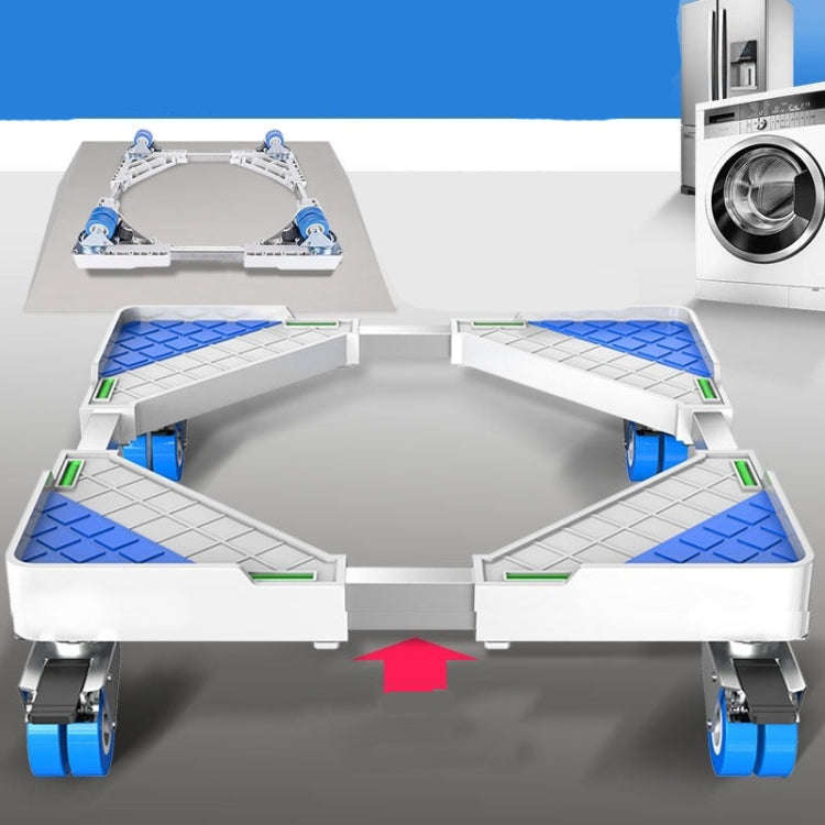 Adjustable Stainless Steel Refrigerator Bracket Washing Machine Base Bracket, Single Tube 4 Legs,...