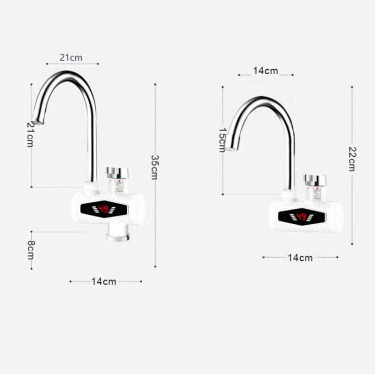 Dynamic Digital Display Instant Heating Electric Hot Water Faucet Kitchen&Domestic Hot&Cold Water...
