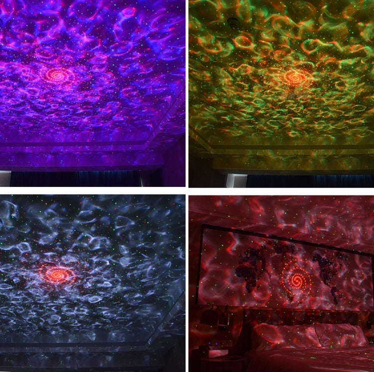 M2 8W Christmas Starry Sky Laser Projection Atmosphere Light Rotating Starry Dynamic Water Patter...