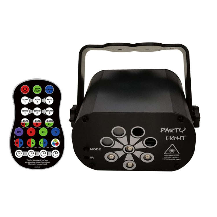 R90 8W UV Mini Laser Light Sound Control Induction Stage Atmosphere Light Bar KTV Laser Light, US...