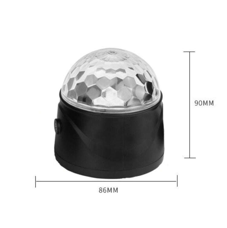 MGY-019 6W Remote Control LED Crystal Magic Ball Light Colorful Rotating Stage Laser Light, US Pl...