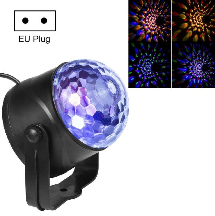 MGY-019 6W Remote Control LED Crystal Magic Ball Light Colorful Rotating Stage Laser Light, US Pl...