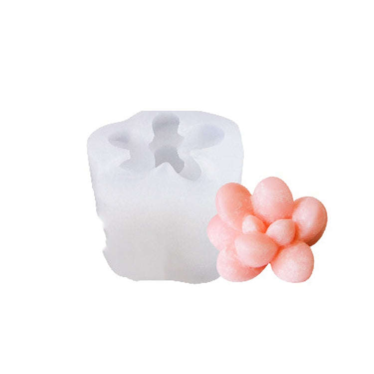 Fleshy Three-Dimensional Candle Silicone Mold DIY Handmade Soap Aromatherapy Epoxy Mold, SX-ZW-13...