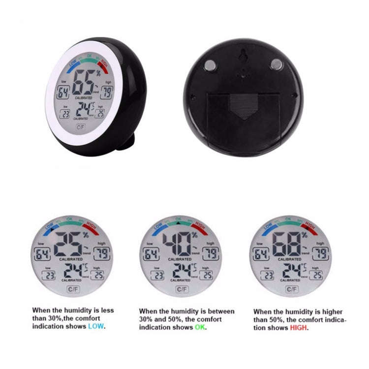 TS-S93 Multifunctional Digital Thermometer Hygrometer Temperature Humidity Meter, Max Min Value T...