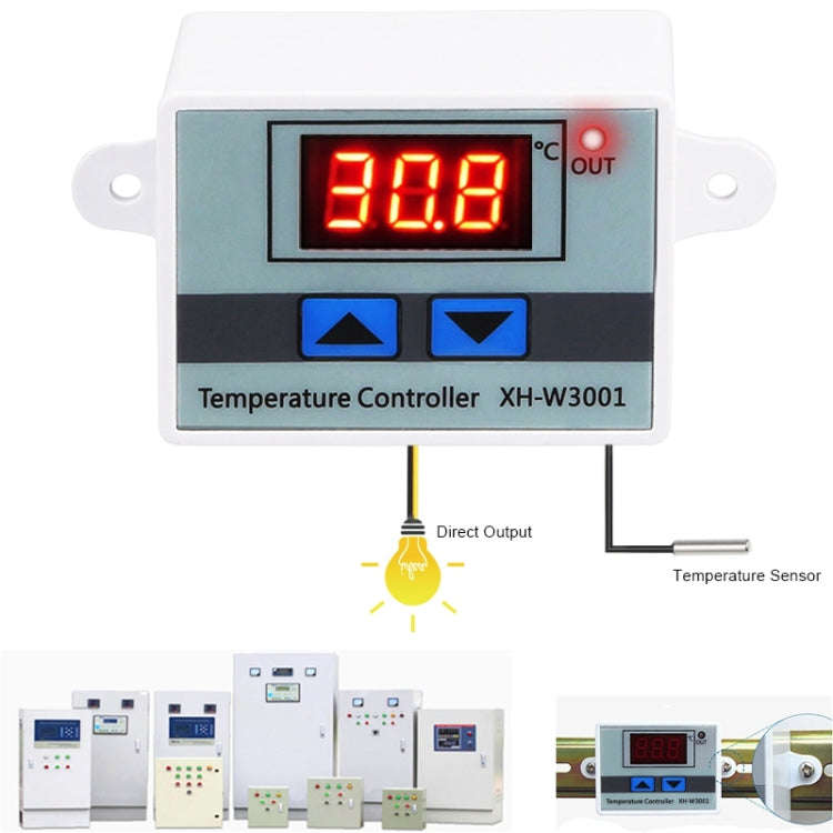 XH-W3001 Digital LED Temperature Controller Arduino Cooling Heating Switch Thermostat NTC Sensor,...