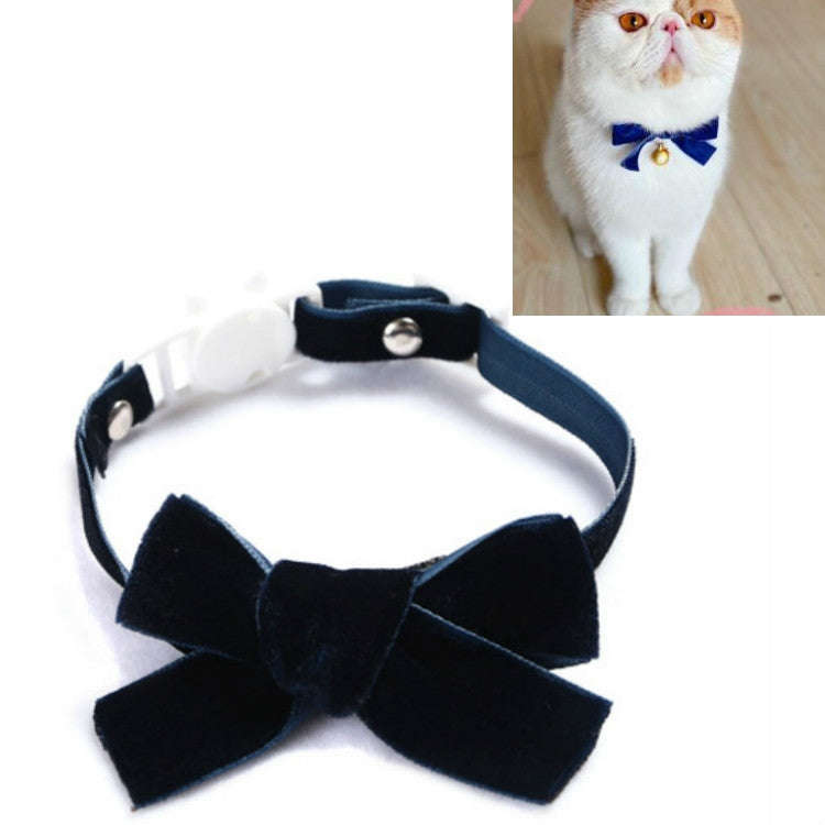 Velvet Bowknot Adjustable Pet Collar Cat Dog Rabbit Bow Tie Accessories, S 17-30cm Bowknot, S 17-...