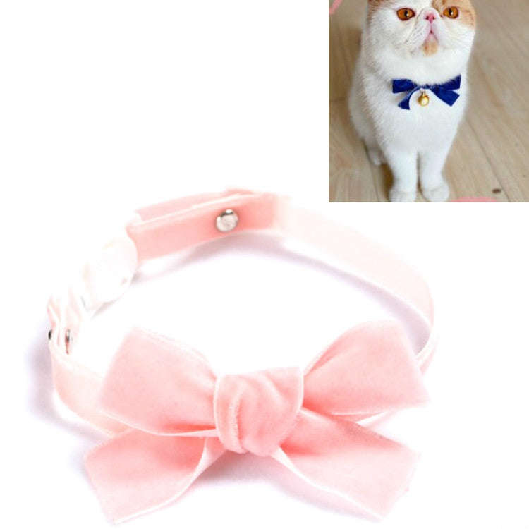 Velvet Bowknot Adjustable Pet Collar Cat Dog Rabbit Bow Tie Accessories, S 17-30cm Bowknot, S 17-...