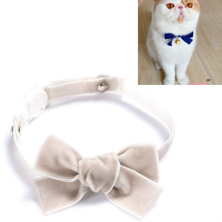 Velvet Bowknot Adjustable Pet Collar Cat Dog Rabbit Bow Tie Accessories, S 17-30cm Bowknot, S 17-...