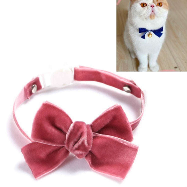 Velvet Bowknot Adjustable Pet Collar Cat Dog Rabbit Bow Tie Accessories, S 17-30cm Bowknot, S 17-...