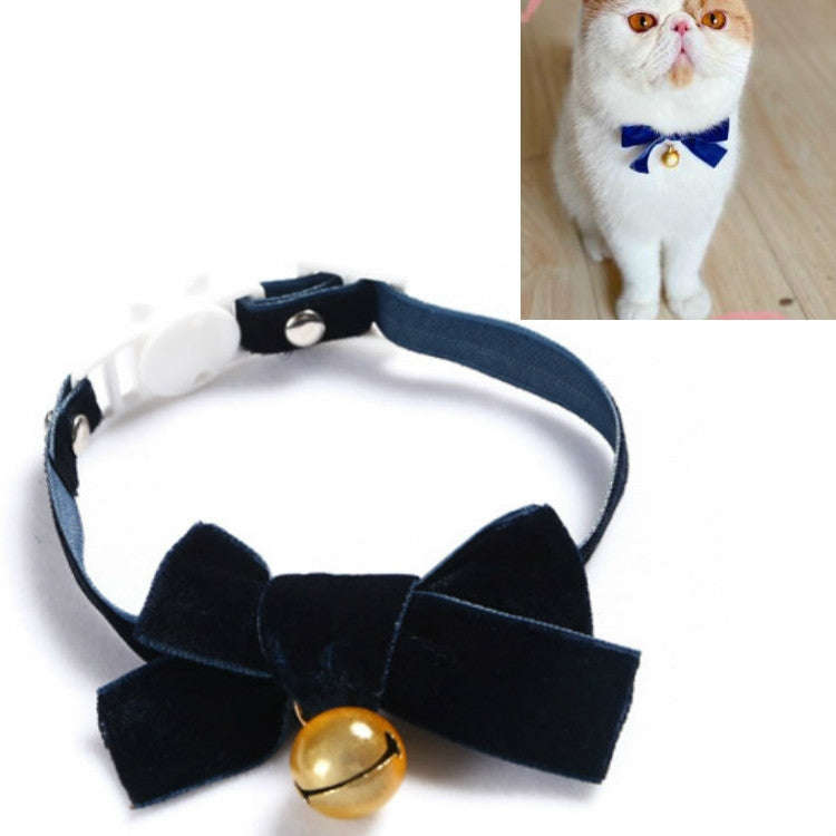 Velvet Bowknot Adjustable Pet Collar Cat Dog Rabbit Bow Tie Accessories, S 17-30cm Bowknot, S 17-...