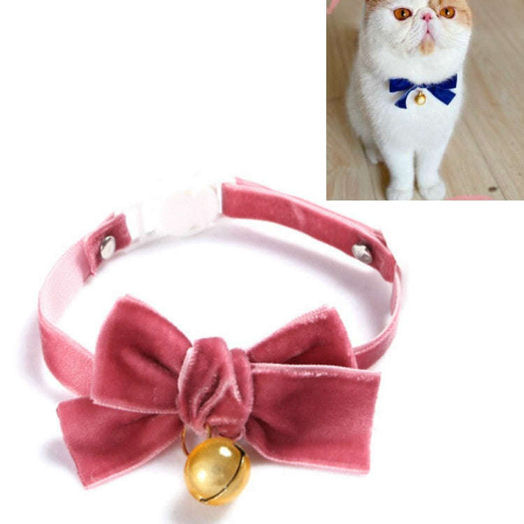 Velvet Bowknot Adjustable Pet Collar Cat Dog Rabbit Bow Tie Accessories, S 17-30cm Bowknot, S 17-...