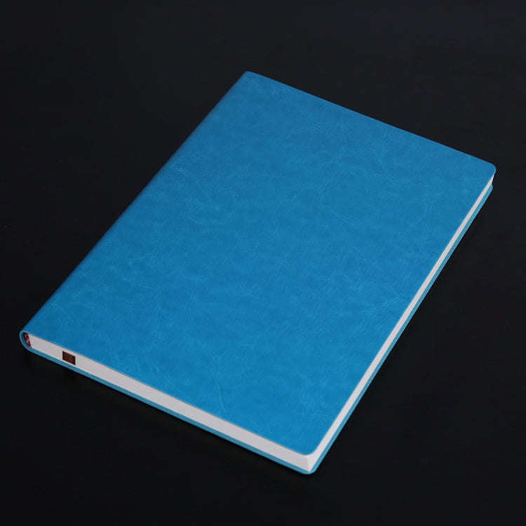 Notebook Student Notepad Diary Book Business Record Book PU Notebook, A5 Plain Weave Blue, A5 Pla...