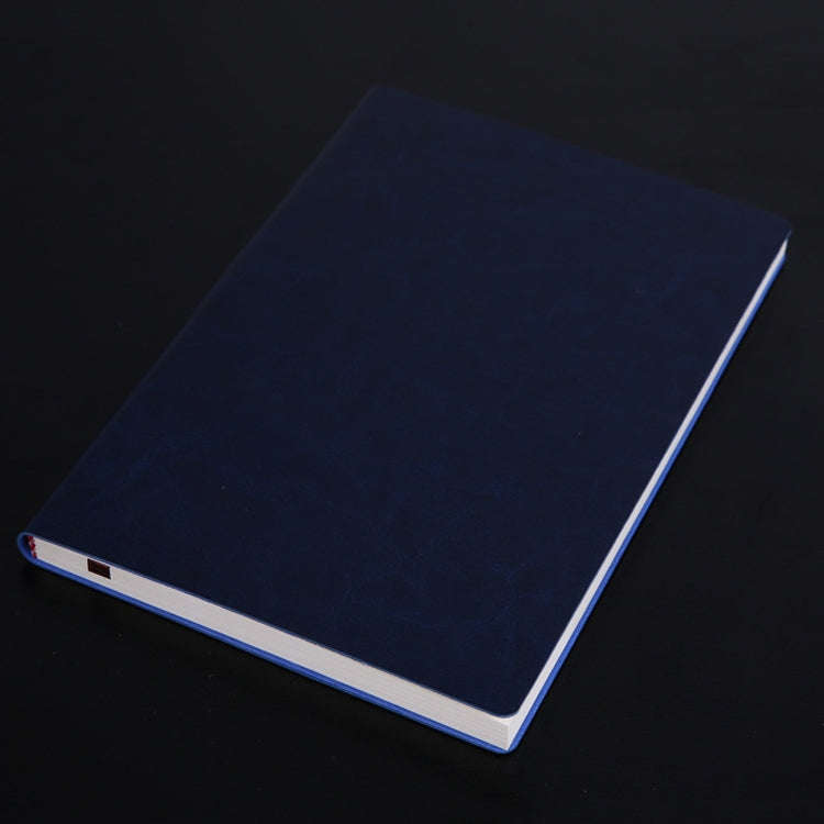 Notebook Student Notepad Diary Book Business Record Book PU Notebook, A5 Plain Weave Blue, A5 Pla...