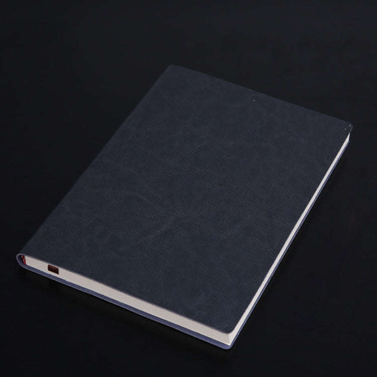 Notebook Student Notepad Diary Book Business Record Book PU Notebook, A5 Plain Weave Blue, A5 Pla...