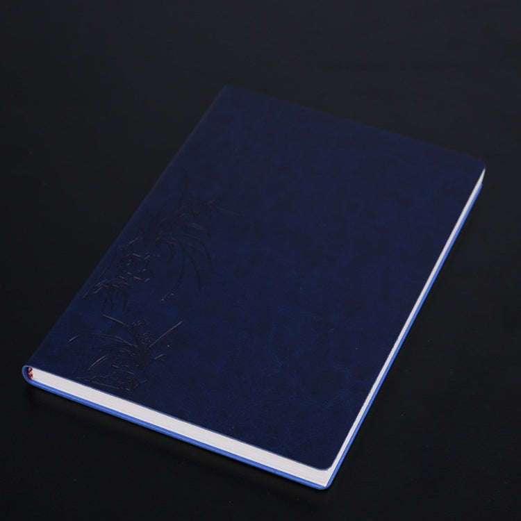 Notebook Student Notepad Diary Book Business Record Book PU Notebook, A5 Plain Weave Blue, A5 Pla...
