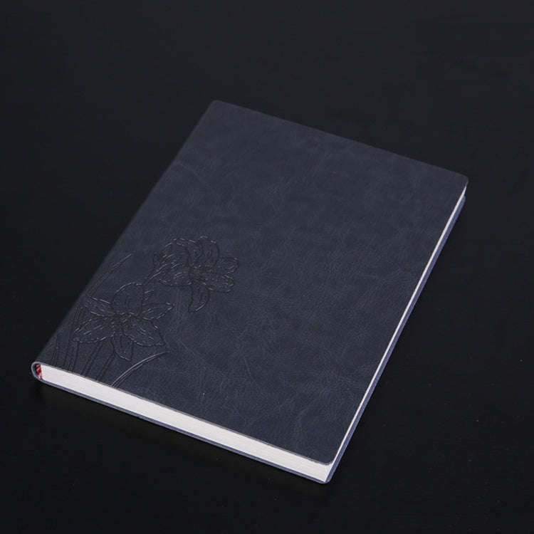 Notebook Student Notepad Diary Book Business Record Book PU Notebook, A5 Plain Weave Blue, A5 Pla...