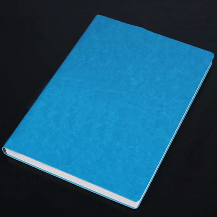 Notebook Student Notepad Diary Book Business Record Book PU Notebook, A5 Plain Weave Blue, A5 Pla...