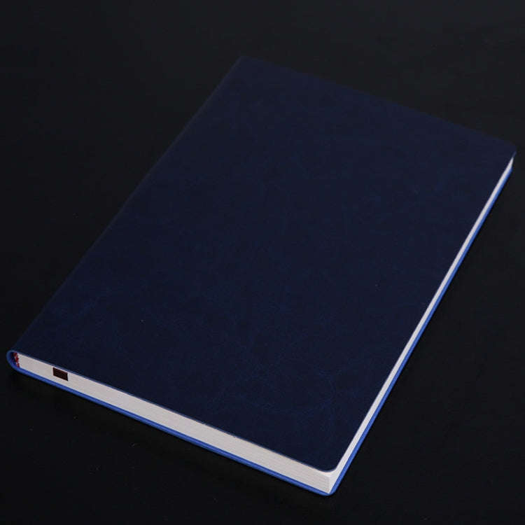 Notebook Student Notepad Diary Book Business Record Book PU Notebook, A5 Plain Weave Blue, A5 Pla...