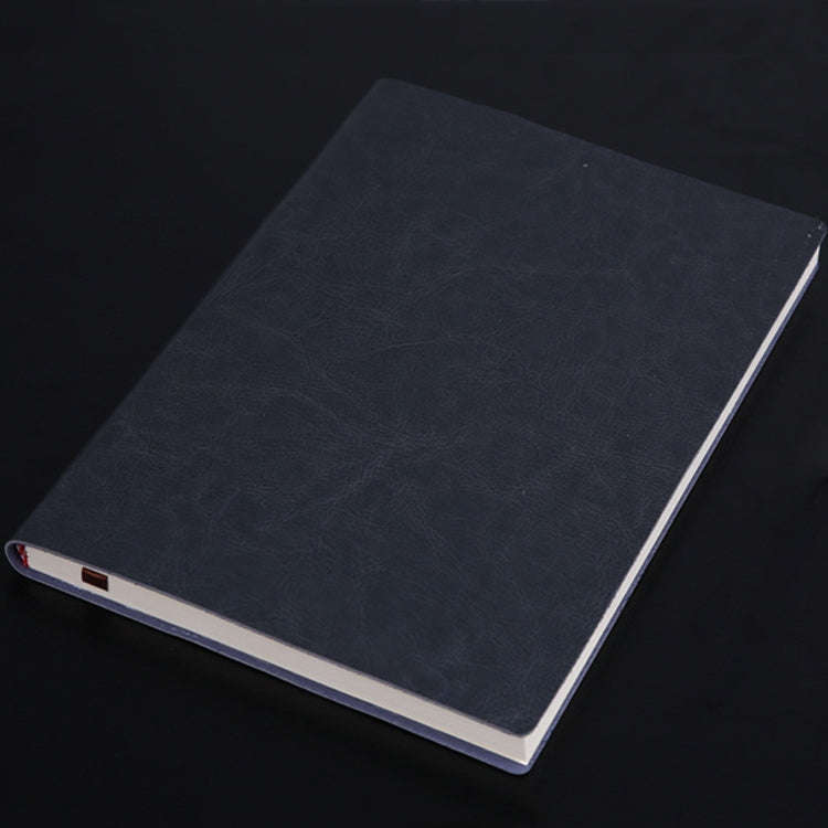 Notebook Student Notepad Diary Book Business Record Book PU Notebook, A5 Plain Weave Blue, A5 Pla...